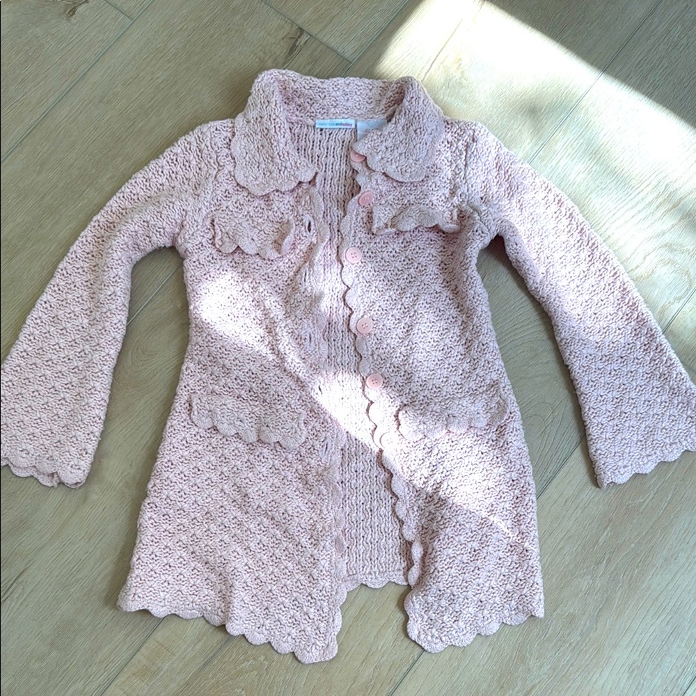 Vtg Mary Kate & Ashley Crochet Cardigan 7/8